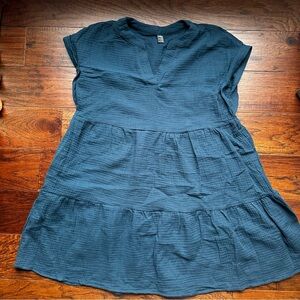 SHEIN Blue Tiered Dress